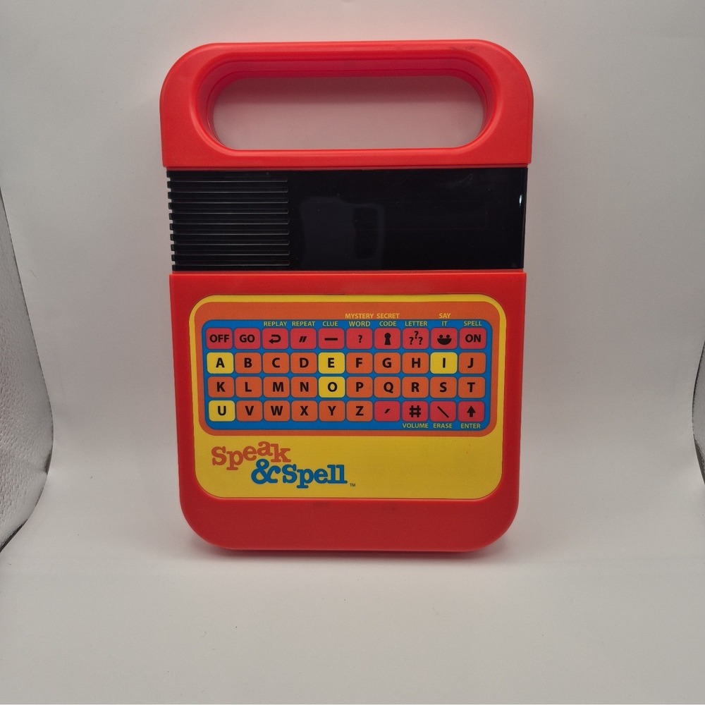 Speak & Spell Electronic Game Tested Works Spelling Red Yellow Retro 80s